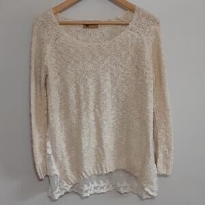 LF (Katsumi) Cream Lace Sweater large